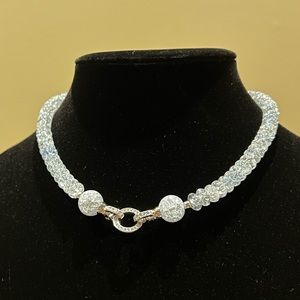Austrian crystal cracked bead necklace 💌